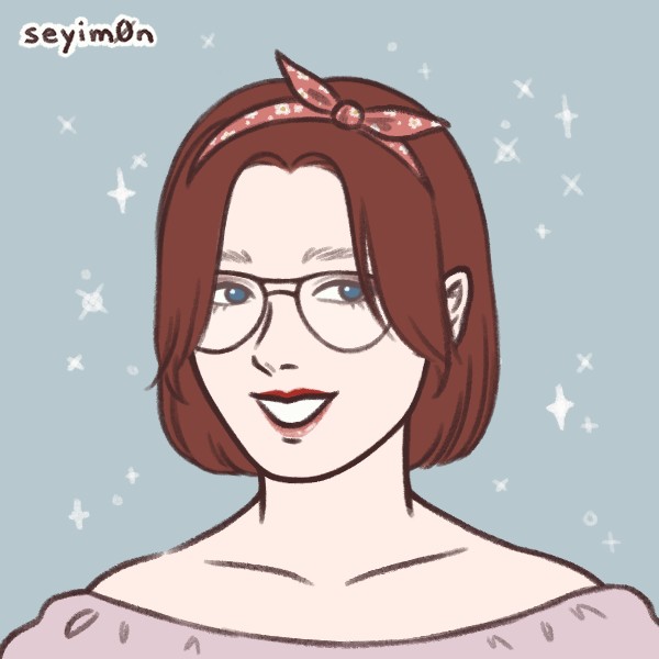 an image of emma created in picrew. the image is fem presenting and explores charactersitcs such as hair styles and clothing that emma sees herself wearing and expressing